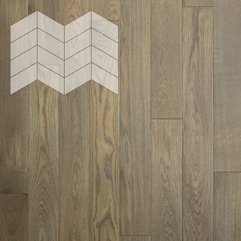Паркет Елка Французская Lab Arte Chevron Дуб Селект Gris лак 400/313х150х14/3/60°