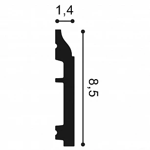 Плинтус из дюрополимера Orac Decor гибкий SX172F 2000х85х14 текстура