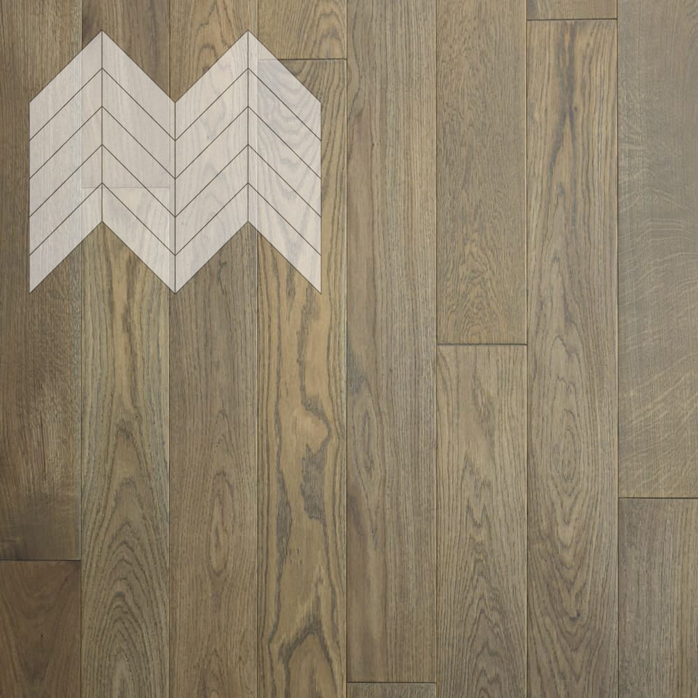 Паркет Елка Французская Lab Arte Chevron Дуб Рустик Gris лак 600/475х125х14/3/45°