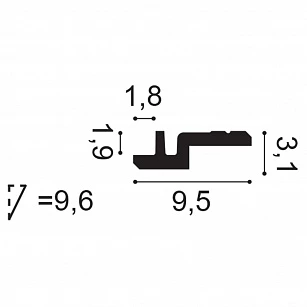 Плинтус из дюрополимера Orac Decor C394 2000х95х31 текстура