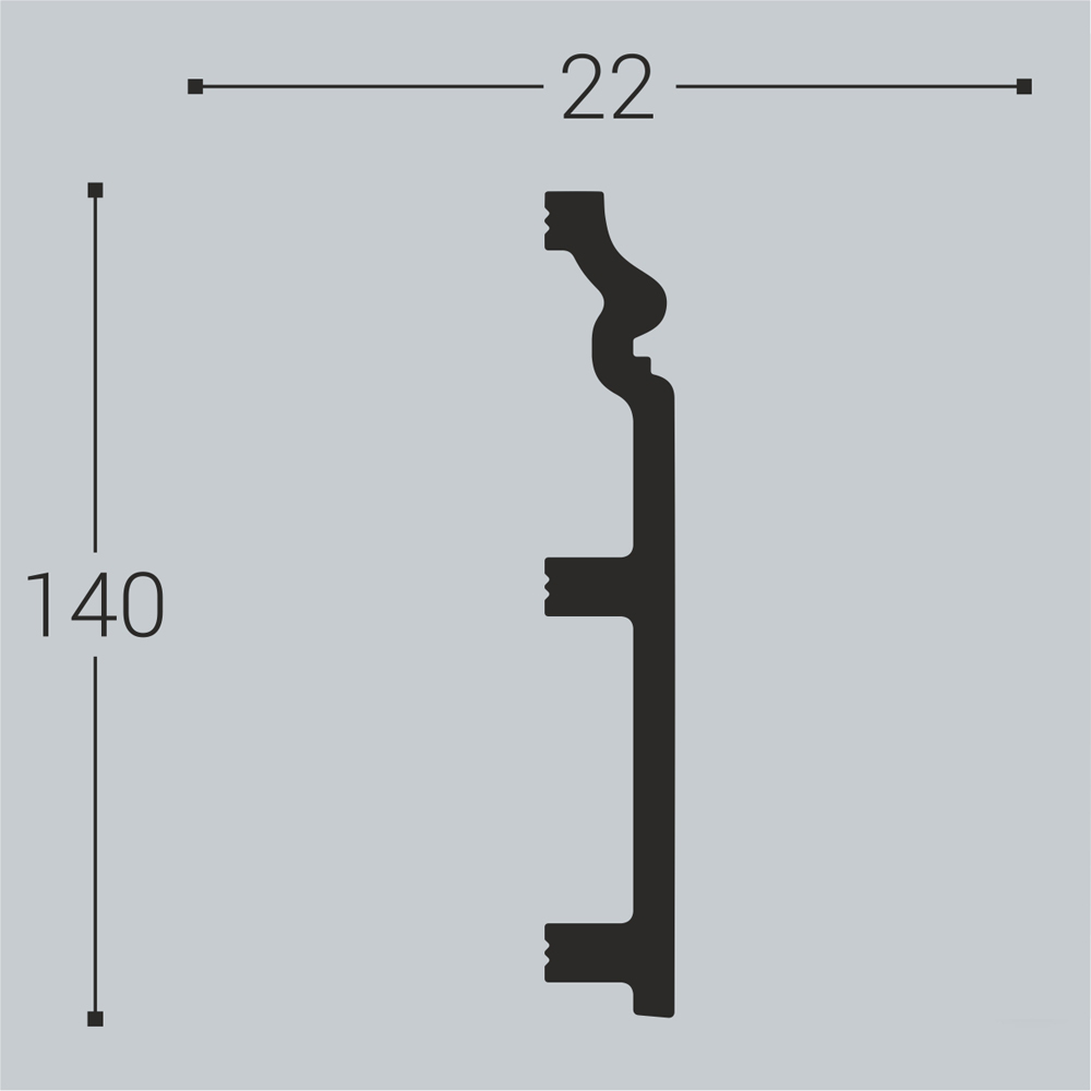 Плинтус напольный Bello Deco XPS П9 140х22х2000