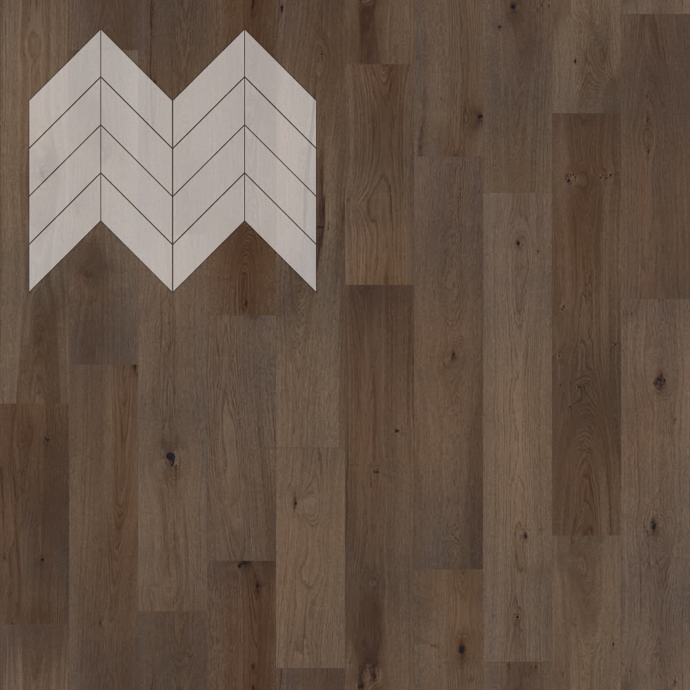 Паркет Елка Французская Lab Arte Chevron Дуб Селект Кайт лак 600/450х150х14/3/45°