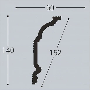 Карниз Bello Deco XPS К2 140х60х2000 текстура