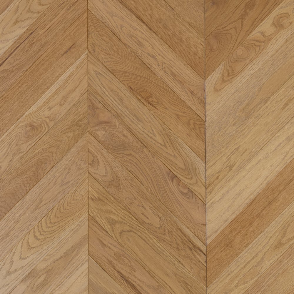 Паркет Елка Французская Lab Arte Chevron Дуб Селект Бург лак 600/510х90х14/3/45°