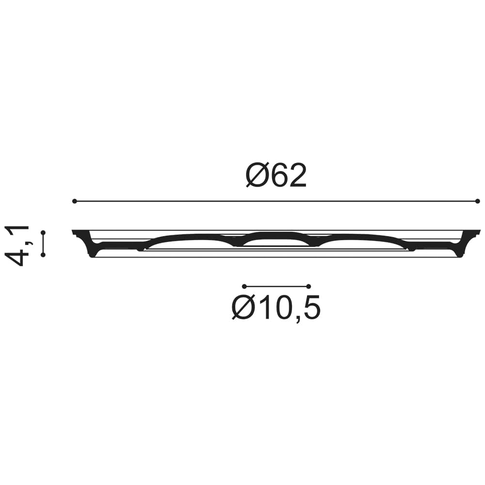 Розетка Orac Decor R76 Диаметр 62 см (Высота: 4,1 см)