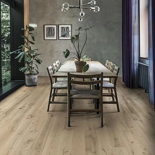 Паркетная доска KAHRS Дуб Паллидо (PALLIDO) 1-о пол НМ 2420x187x15 (2,72 м2) в интерьере