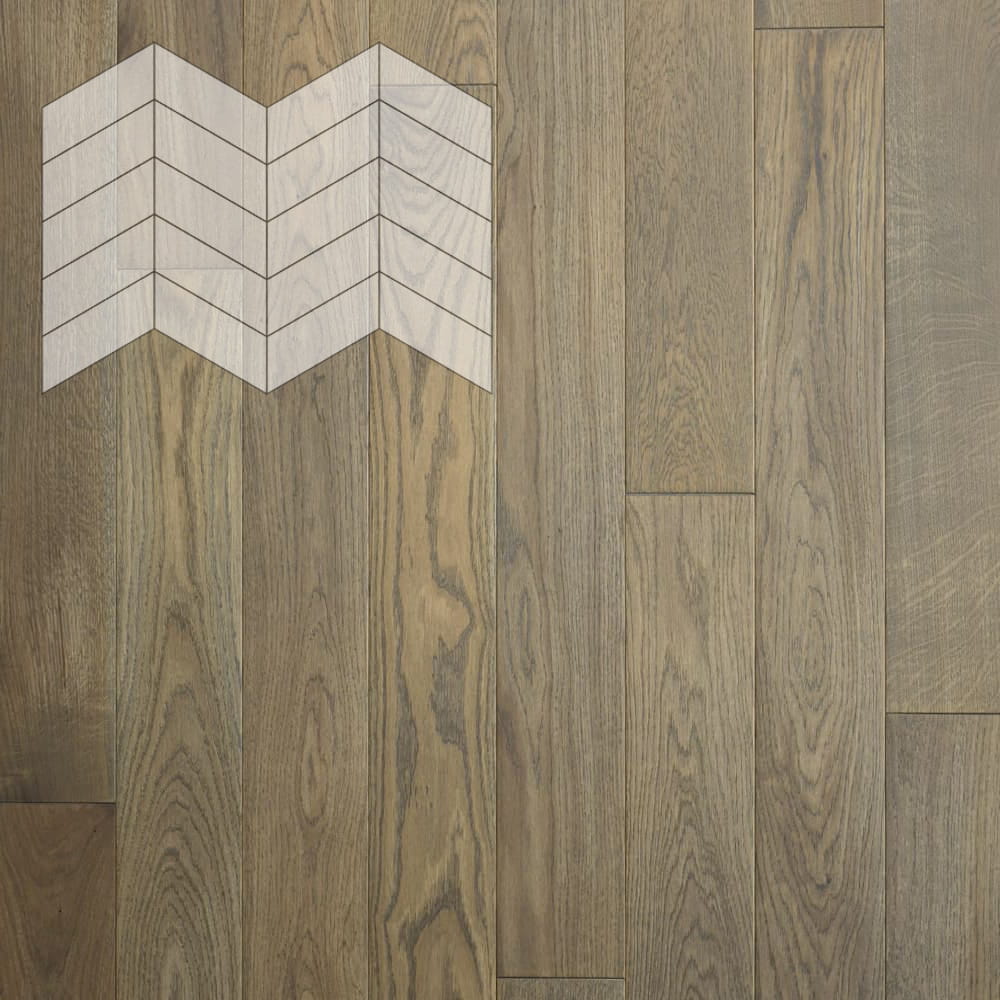 Паркет Елка Французская Lab Arte Chevron Дуб Рустик Gris лак 400/328х125х14/3/60°