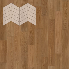 Паркет Елка Французская Lab Arte Chevron Дуб Селект Гридж лак 400/337х110х14/3/60° в интерьере
