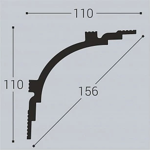 Карниз Bello Deco XPS К14 110х110х2000 текстура
